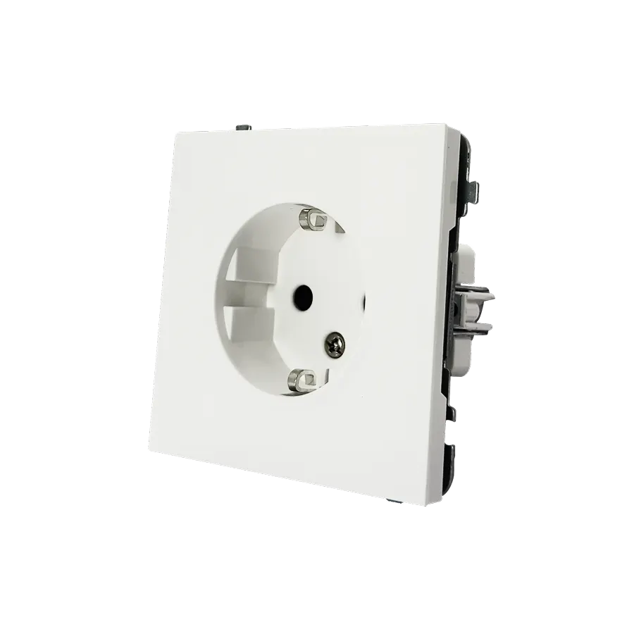 Electrica Lavanda վարդակ հողանցումով սպիտակ (1/10)