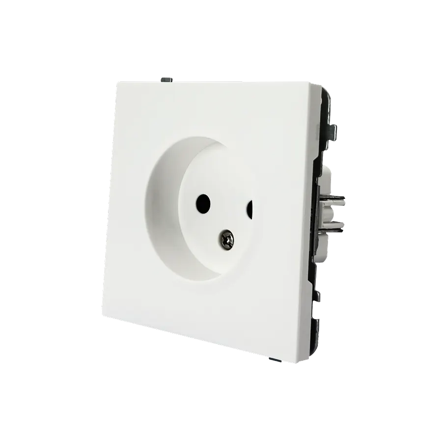 Electrica Lavanda վարդակ առանց հողանցման սպիտակ (1/10)