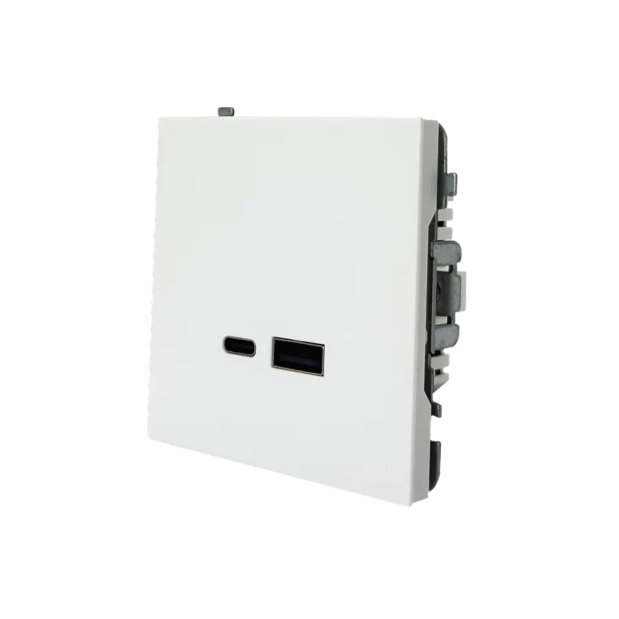 Electrica Lavanda լիցքավորիչ USB A+C 2.4А 5V 12W սպիտակ (1/10)