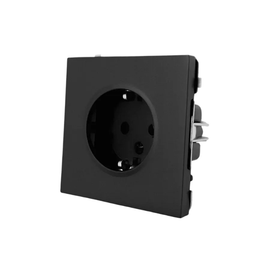 Electrica Lavanda վարդակ հողանցումով սև (1/10)