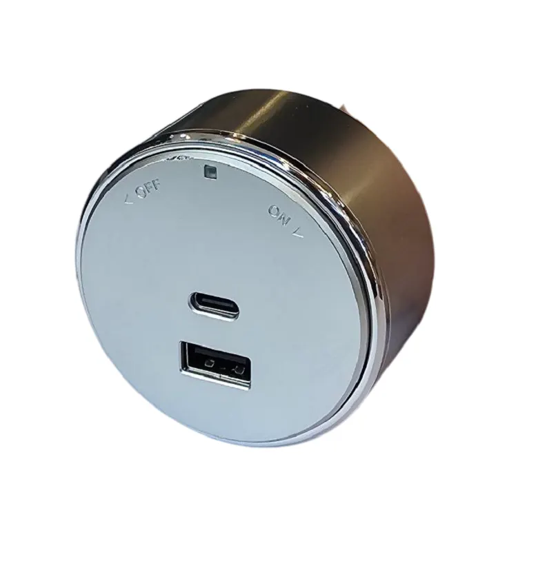 Electrica Lavanda USB A+C շարժուղու 12W արծաթագույն (1/20/120)