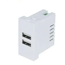 Electrica USBA 2 տեղ 2.1A սպիտակ (20/200)