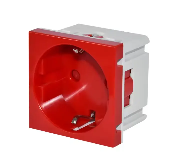 Electrica վարդակ հողանցումով 16A կարմիր (10/200)