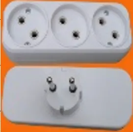 Ellight խրոց-վարդակ 3 տեղ 10A 250V սպիտակ 1/160