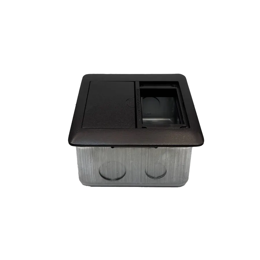 Electrica SFP-2 մետաղական վարդակների տուփ 6 մոդուլ սև