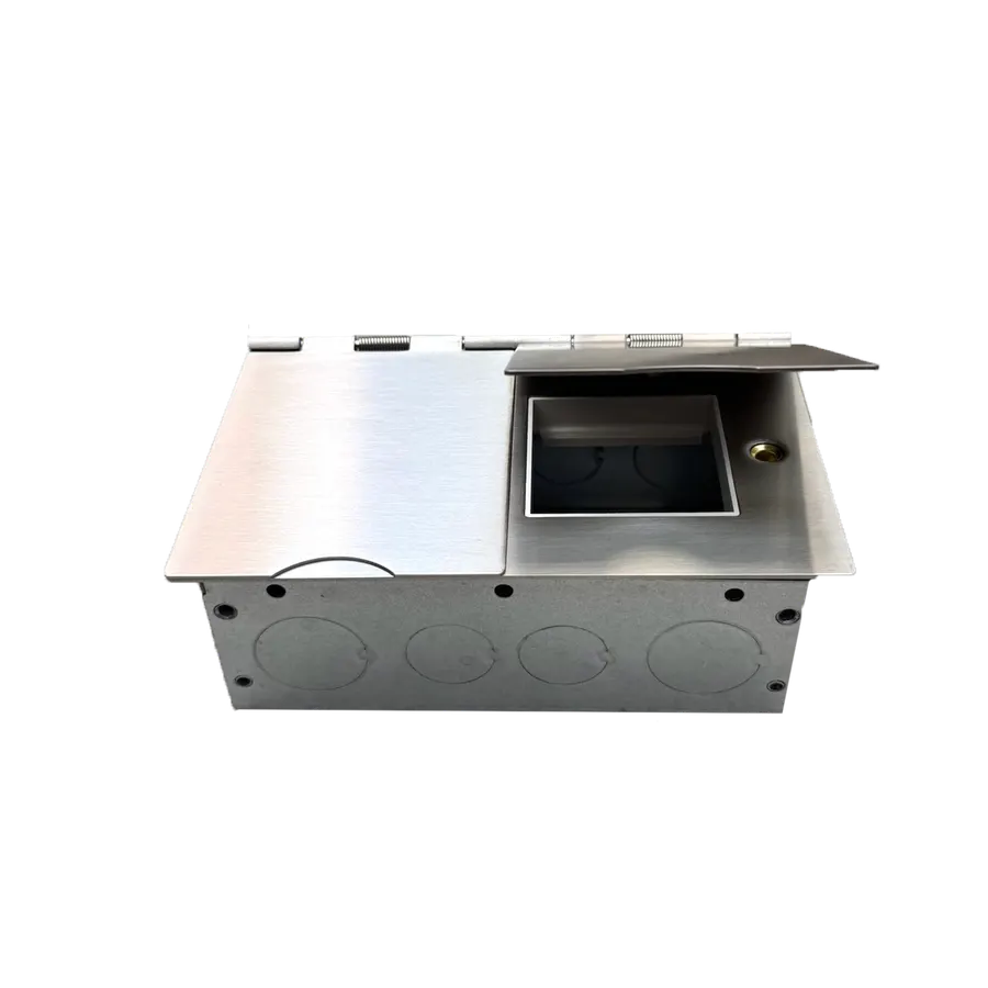 Electrica SOP-22 մետաղական վարդակների 4 մոդուլ արծաթագույն