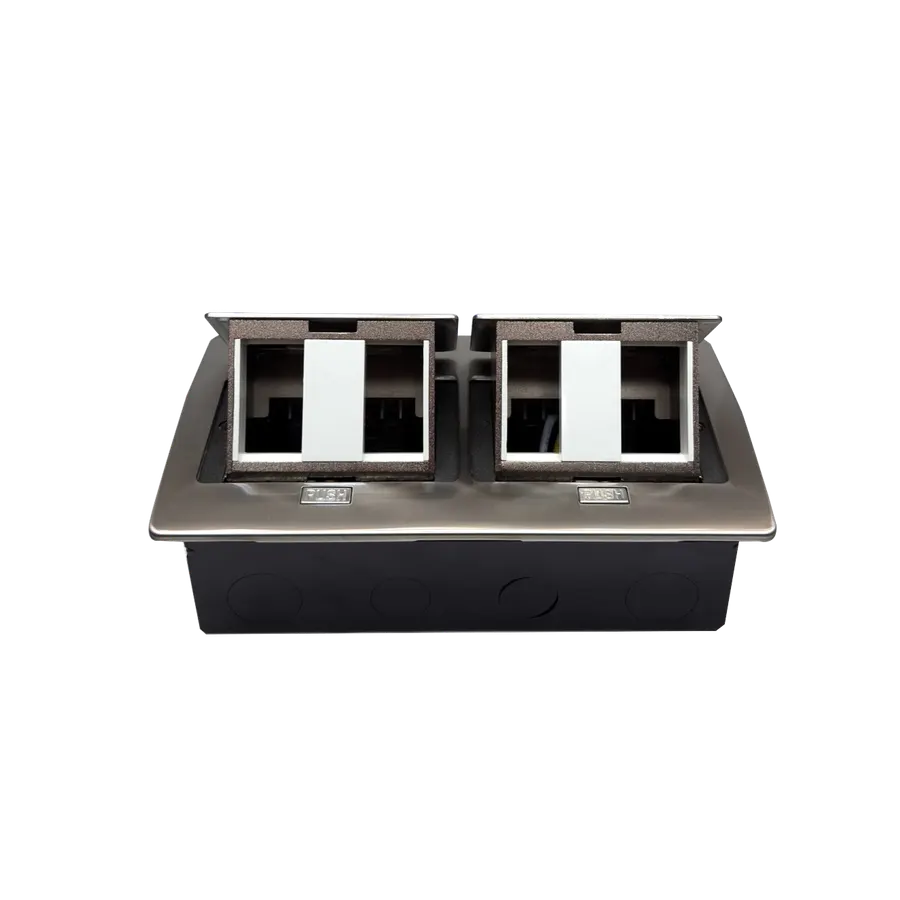 Electrica SPU-52 մետաղական վարդակների տուփ 6 մոդուլ արծաթագույն