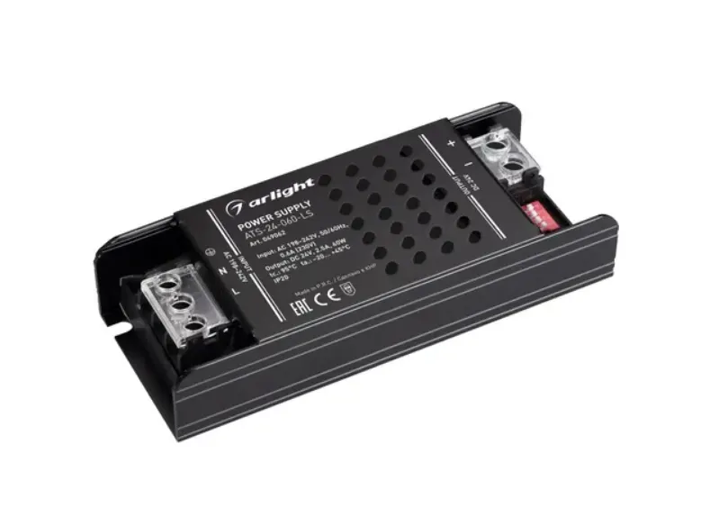 Arlight 24V սնուցման բլոկ 60W 2․5A (131x52x27մմ)
