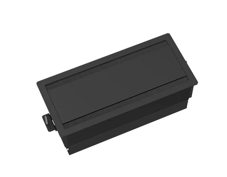 Electrica STS-7 վարդակների մետաղյա տուփ 12 մոդուլ սև