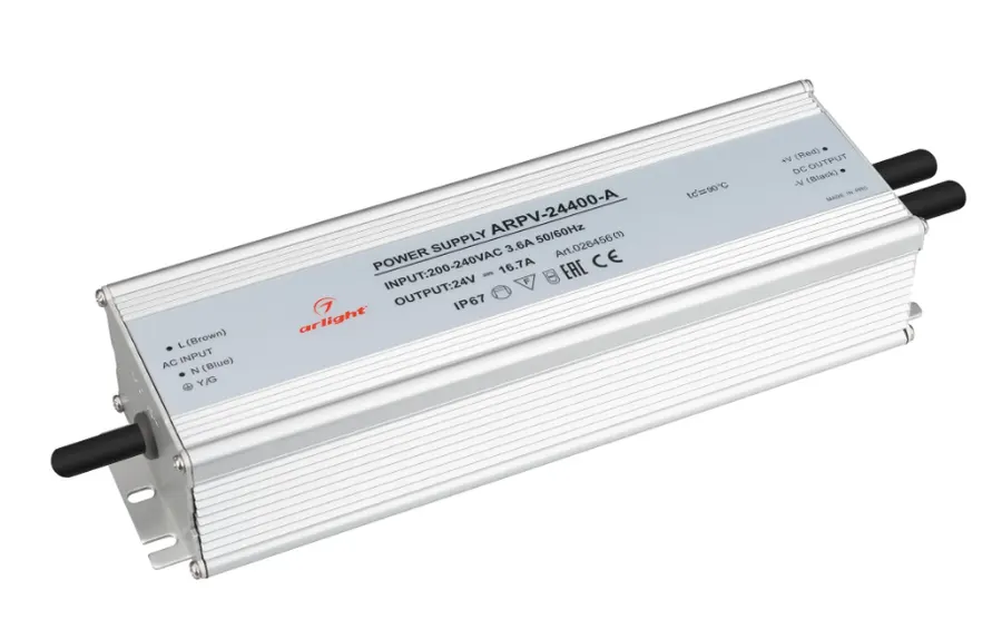 Arlight 24V սնուցման բլոկ 400W 16.7A (238x74x46մմ) հերմետիկ IP67